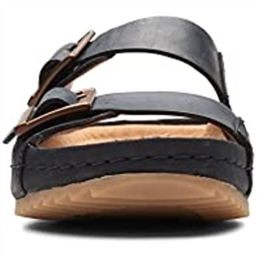 Sandalias Brookleigh Sun De Cuero Negro Clarks