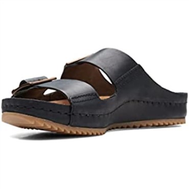 Sandalias Brookleigh Sun De Cuero Negro Clarks