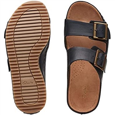 Sandalias Brookleigh Sun De Cuero Negro Clarks
