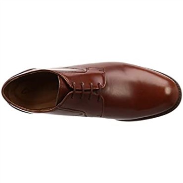 Derbys Clarks Edward Pla De Cuero Marrón Británico Para Hombre