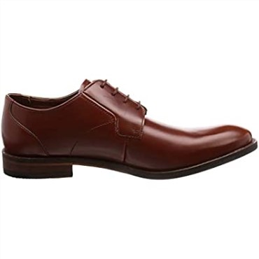 Derbys Clarks Edward Pla De Cuero Marrón Británico Para Hombre