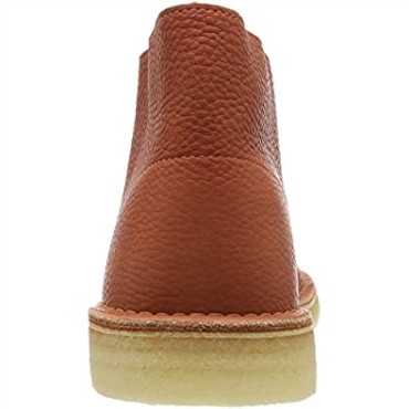 Marrón Quemado Naranja Lea Quemado Naranja Lea Desert Chukka Boot Para Hombre Clarks