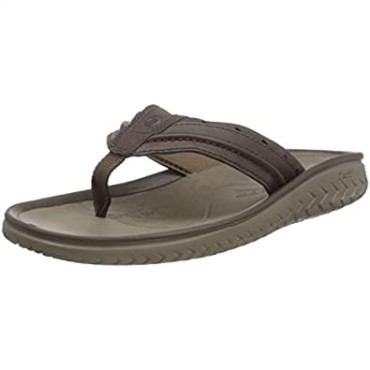 Marrón Clarks Wesley Post Chanclas Para Hombre