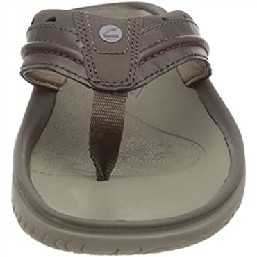 Marrón Clarks Wesley Post Chanclas Para Hombre
