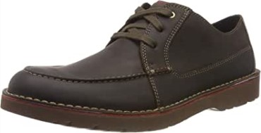 Marrón Marrón Oscuro Lea Marrón Oscuro Lea Clarks Hombres Vargo Vibe Derbys