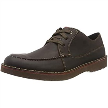 Marrón Marrón Oscuro Lea Marrón Oscuro Lea Clarks Hombres Vargo Vibe Derbys