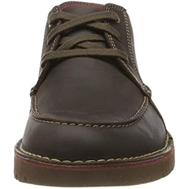 Marrón Marrón Oscuro Lea Marrón Oscuro Lea Clarks Hombres Vargo Vibe Derbys
