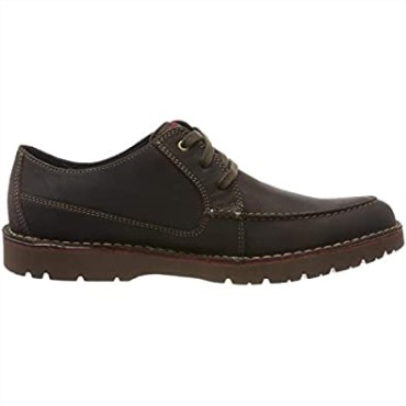 Marrón Marrón Oscuro Lea Marrón Oscuro Lea Clarks Hombres Vargo Vibe Derbys