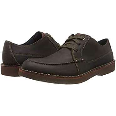 Marrón Marrón Oscuro Lea Marrón Oscuro Lea Clarks Hombres Vargo Vibe Derbys