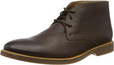 Marrón Marrón Oscuro Lea Marrón Oscuro Lea Atticus Limit Botas Chukka Para Hombre Clarks