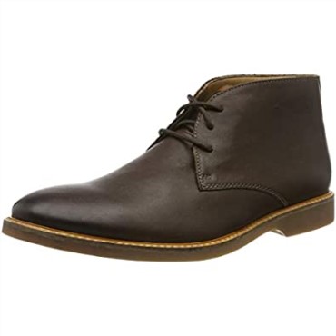 Marrón Marrón Oscuro Lea Marrón Oscuro Lea Atticus Limit Botas Chukka Para Hombre Clarks