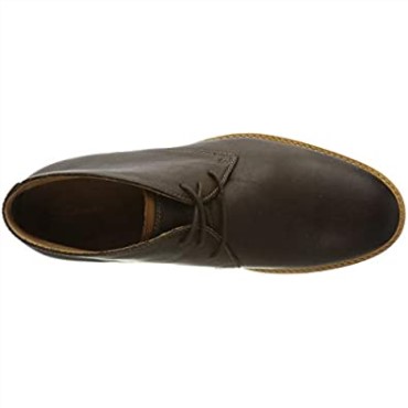 Marrón Marrón Oscuro Lea Marrón Oscuro Lea Atticus Limit Botas Chukka Para Hombre Clarks