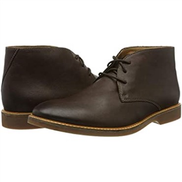 Marrón Marrón Oscuro Lea Marrón Oscuro Lea Atticus Limit Botas Chukka Para Hombre Clarks