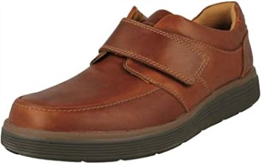 Mocasines Con Tiras Un Abode Para Hombre En Piel Marrón Oscuro Clarks