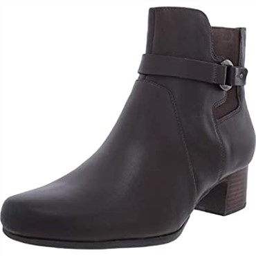 Botines De Mujer Clarks Un Damson En Piel Marron