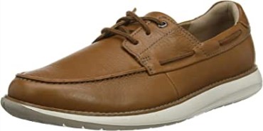 Zapatillas Bajas De Hombre Un Pilot Con Cordones De Cuero Marrón Tostado Clarks