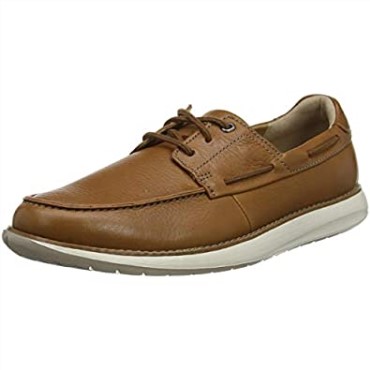 Zapatillas Bajas De Hombre Un Pilot Con Cordones De Cuero Marrón Tostado Clarks