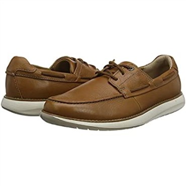 Zapatillas Bajas De Hombre Un Pilot Con Cordones De Cuero Marrón Tostado Clarks