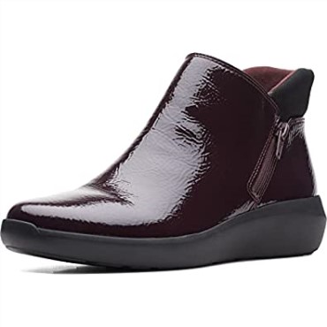Botines Kayleigh Mid De Mujer Clarks De Charol Burdeos
