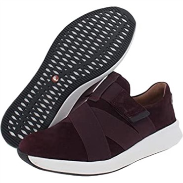 Zapatos Deportivos Y De Entrenamiento De Ante Burdeos Clarks Unstructured Un Rio Strap Para Mujer