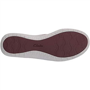 Zapatilla Mujer Clarks Adella Blush Textil Burdeos
