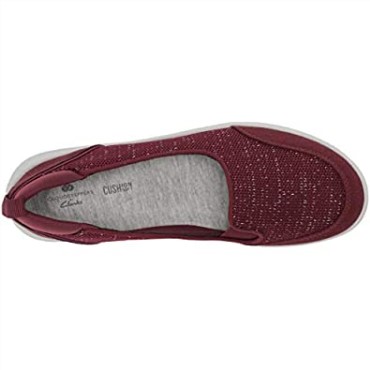 Zapatilla Mujer Clarks Adella Blush Textil Burdeos