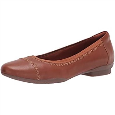 Bailarinas De Mujer Sara Bay Clarks De Piel Color Caramelo