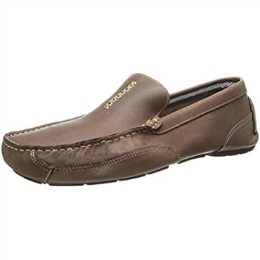 Mocasín Circuit Hunt De Hombre En Piel Aceitosa Marrón Chocolate Clarks