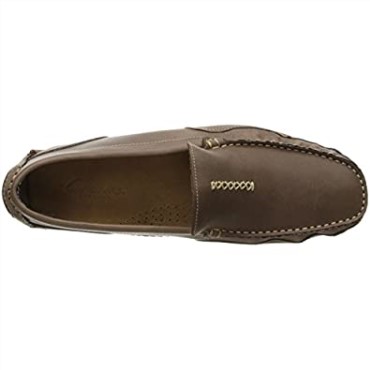 Mocasín Circuit Hunt De Hombre En Piel Aceitosa Marrón Chocolate Clarks
