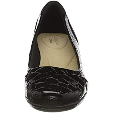Clarks Black Croc - Zapato De Vestir Para Mujer Emily Alexa Uniform