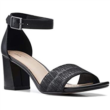Sandalias De Tacón Jocelynne Cam Para Mujer Clarks Black Interest Leather Combi