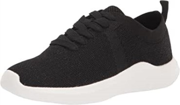 Zapatillas Clarks Nova Glint De Punto Negro Para Mujer