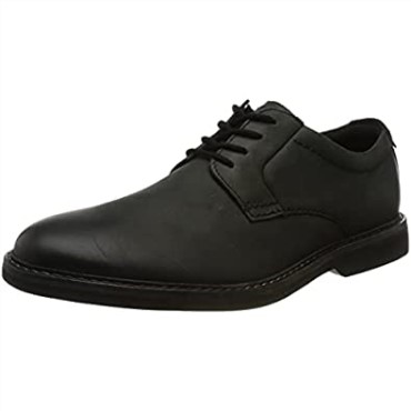 Clarks Hombres De Cuero Negro Atticus Ltlace Oxford