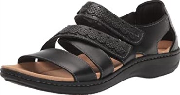 Sandalias Planas Clarks Laurieann Holly De Cuero Negro Para Hombre