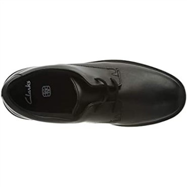 Zapatos Escolares Con Cordones Para Jóvenes Scala Loop De Cuero Negro Para Hombre Clarks