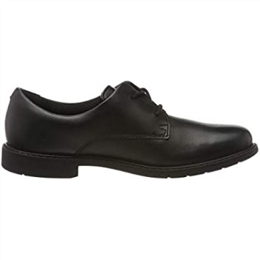 Zapatos Escolares Con Cordones Para Jóvenes Scala Loop De Cuero Negro Para Hombre Clarks