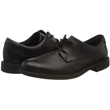 Zapatos Escolares Con Cordones Para Jóvenes Scala Loop De Cuero Negro Para Hombre Clarks