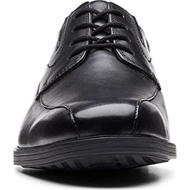 Clarks Cuero Negro Hombres Whiddon Pace Oxford
