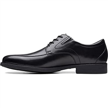 Clarks Cuero Negro Hombres Whiddon Pace Oxford