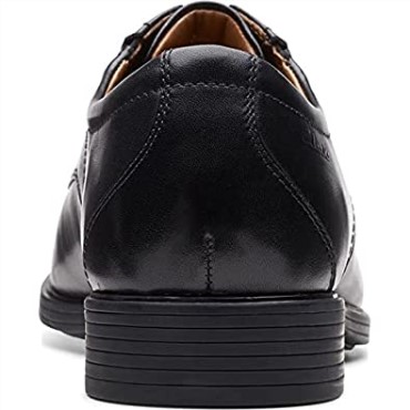 Clarks Cuero Negro Hombres Whiddon Pace Oxford