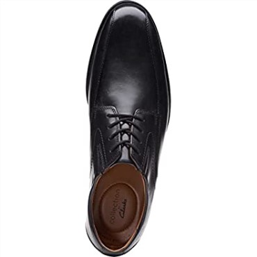 Clarks Cuero Negro Hombres Whiddon Pace Oxford