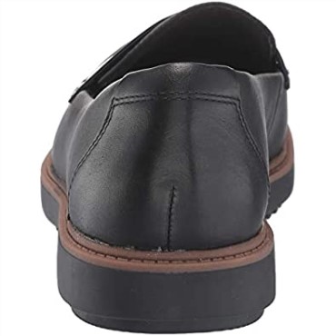 Mocasines De Mujer Clarks Raisie Arlie De Piel Negra Textil Combi