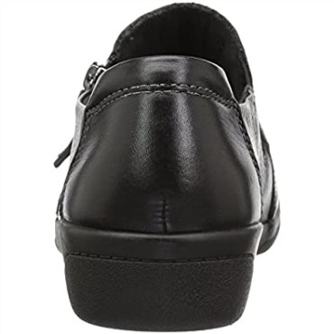 Mocasines De Mujer Clarks Cheyn Clay De Piel Negra