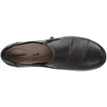 Mocasines De Mujer Clarks Cheyn Clay De Piel Negra