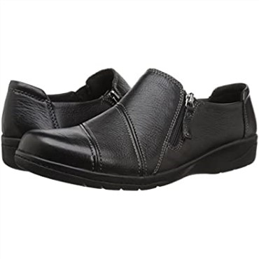 Mocasines De Mujer Clarks Cheyn Clay De Piel Negra