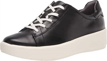 Zapatillas Clarks Mujer Layton Pace De Cuero Negro
