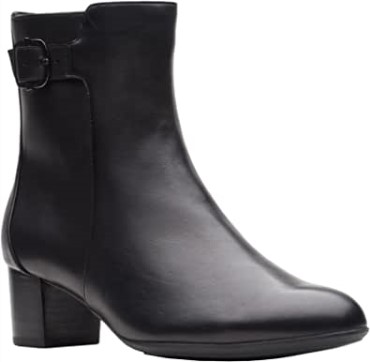 Botas Clarks Linnae Up Mujer En Piel Negra