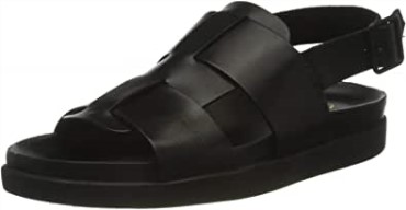 Sandalia Negra Con Tiras Para Hombre Clarks