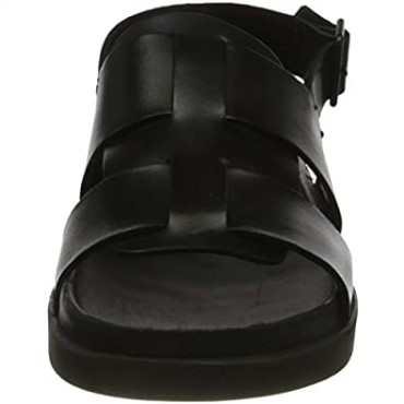 Sandalia Negra Con Tiras Para Hombre Clarks