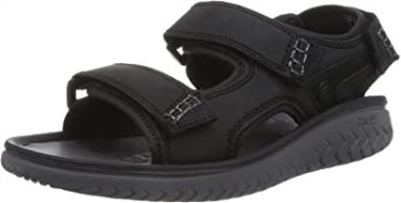 Sandalia Negra Clarks Wesley Bay Hombre